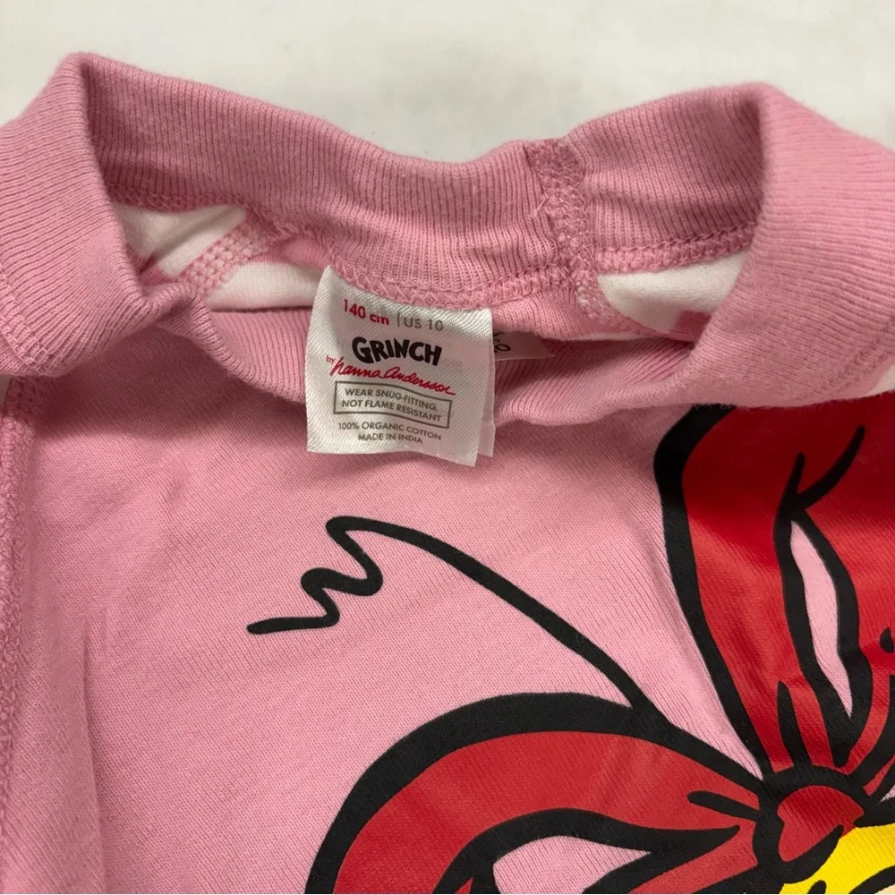Hanna Andersson The Grinch‎ Cindy Lou Who Organic Long Johns Pajamas Size 10